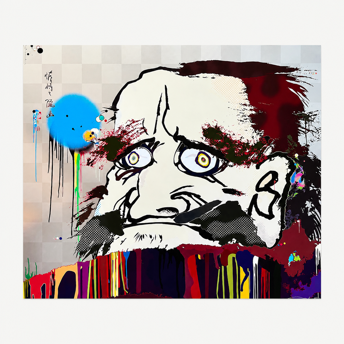 Takashi Murakami hand-signed original lithograph, limited-edition Japanese contemporary art print featuring the artist’s colorful Superflat style.