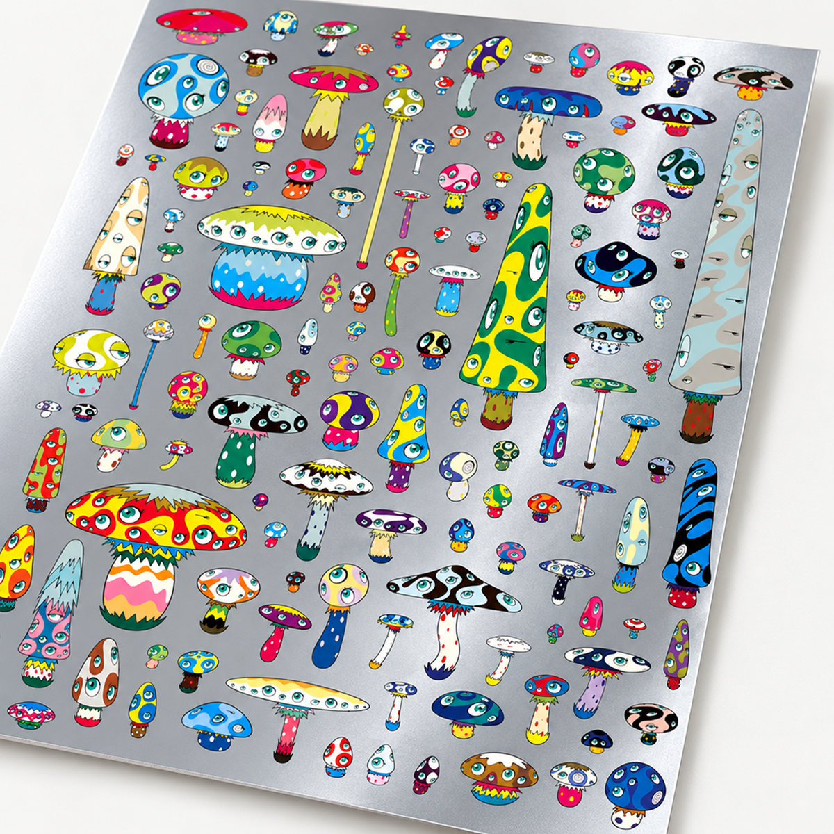 Takashi Murakami hand-signed original lithograph, limited-edition Japanese contemporary art print featuring the artist’s colorful Superflat style.