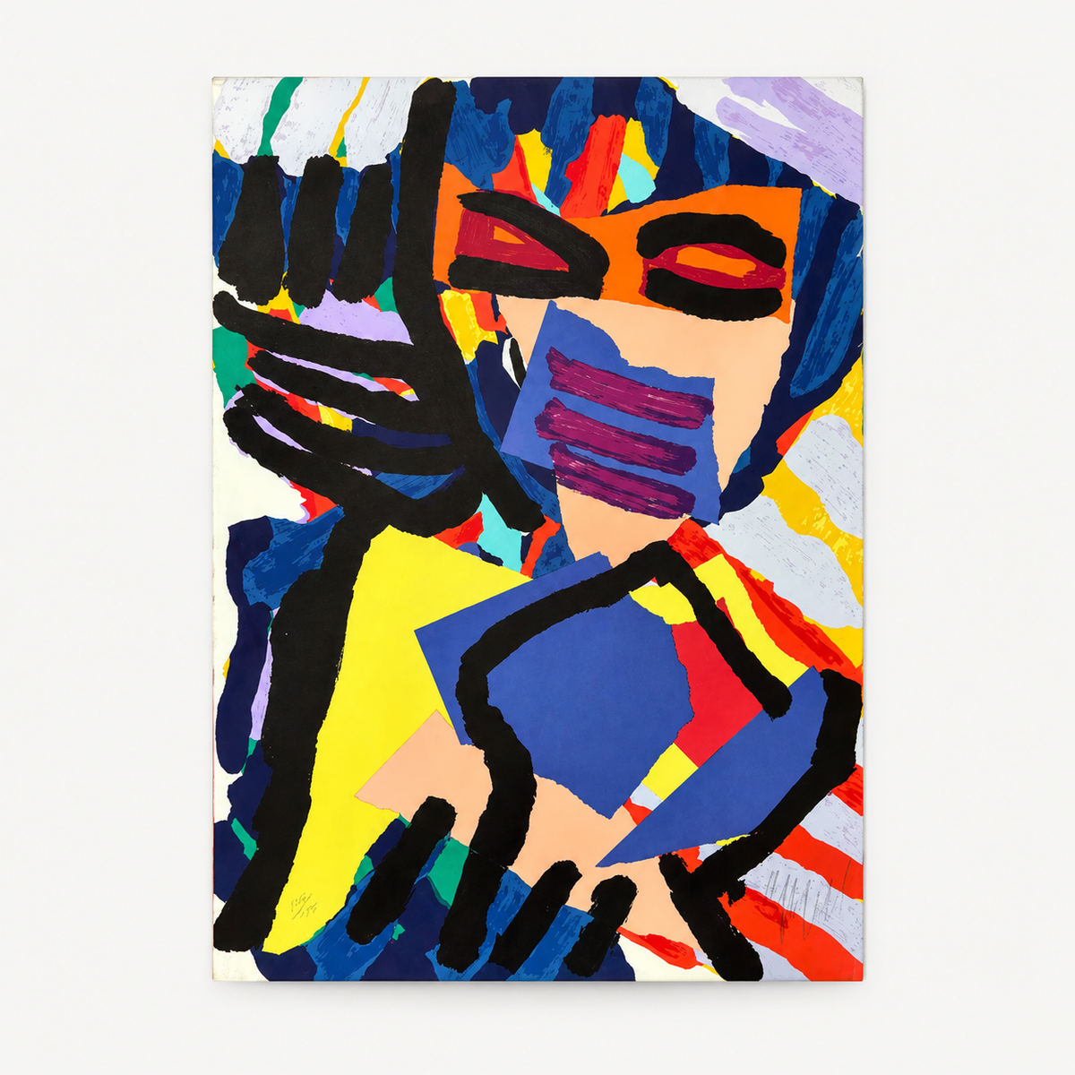 Karel Appel - Personage in Blue
