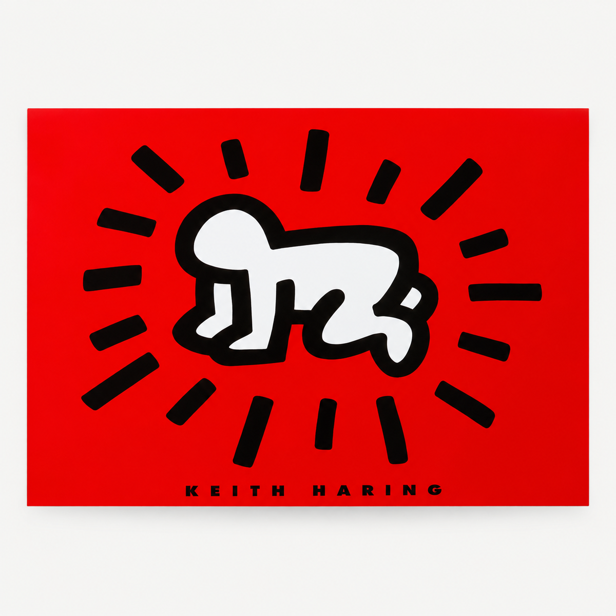 Keith Haring - Strahlendes Baby (Rot)