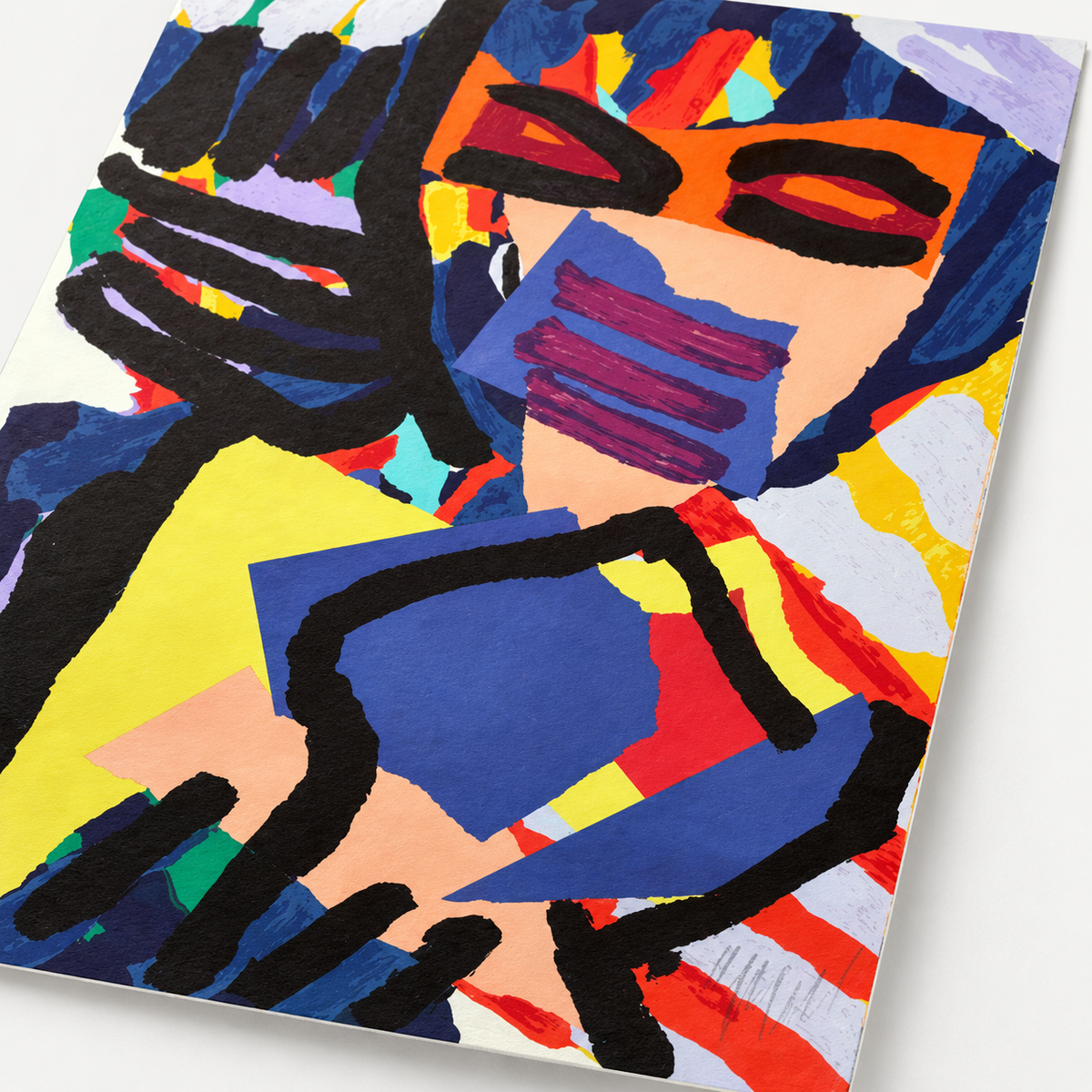 Karel Appel - Personage in Blue