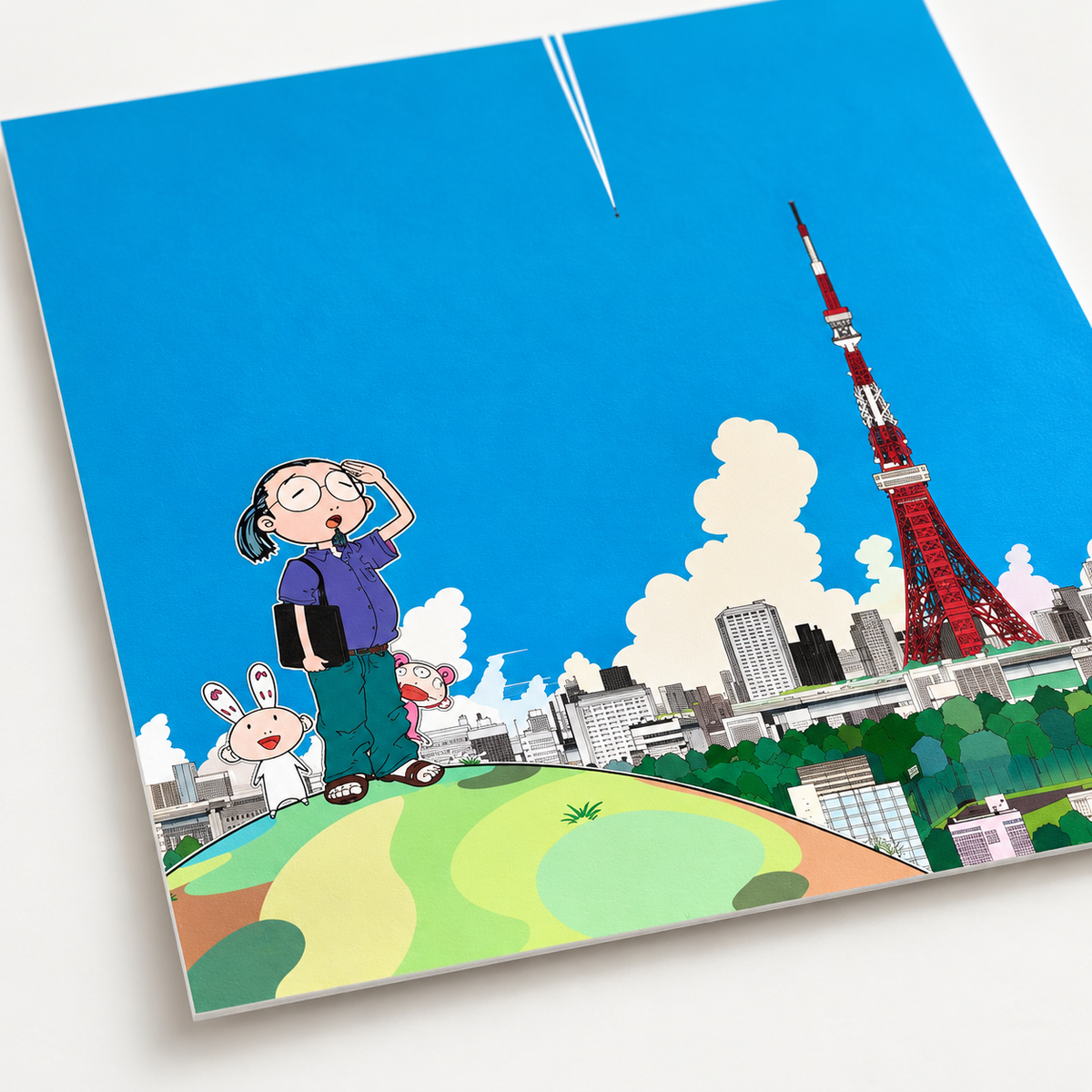 Takashi Murakami hand-signed original lithograph, limited-edition Japanese contemporary art print featuring the artist’s colorful Superflat style