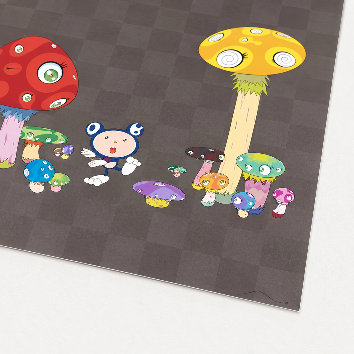 Takashi Murakami hand-signed original lithograph, limited-edition Japanese contemporary art print featuring the artist’s colorful Superflat style.
