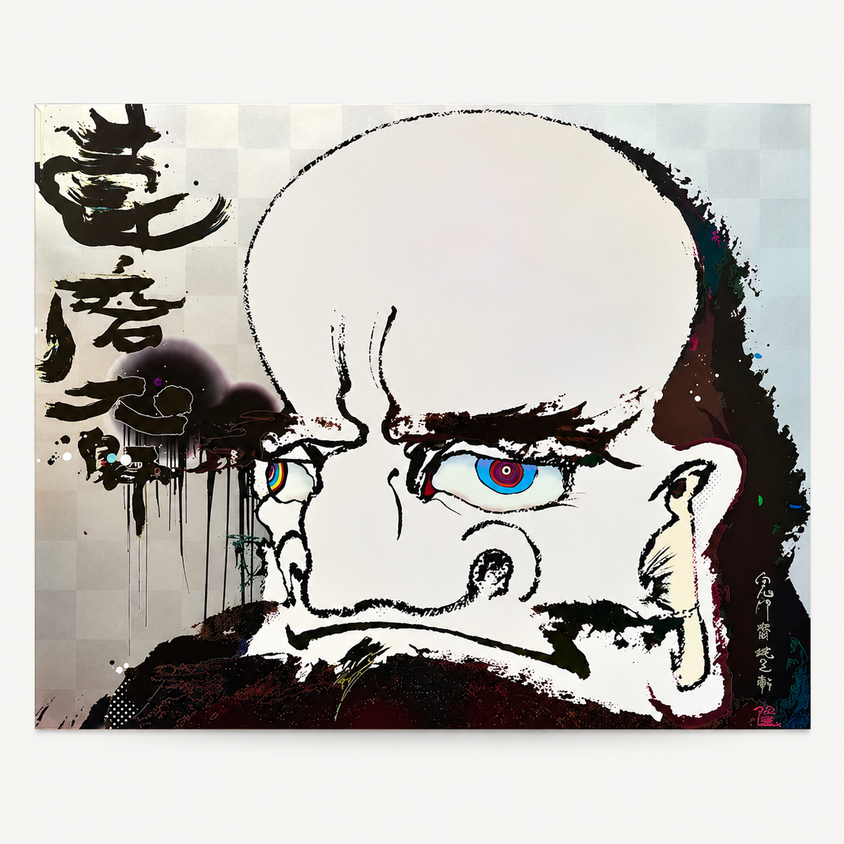 Takashi Murakami hand-signed original lithograph, limited-edition Japanese contemporary art print featuring the artist’s colorful Superflat style.