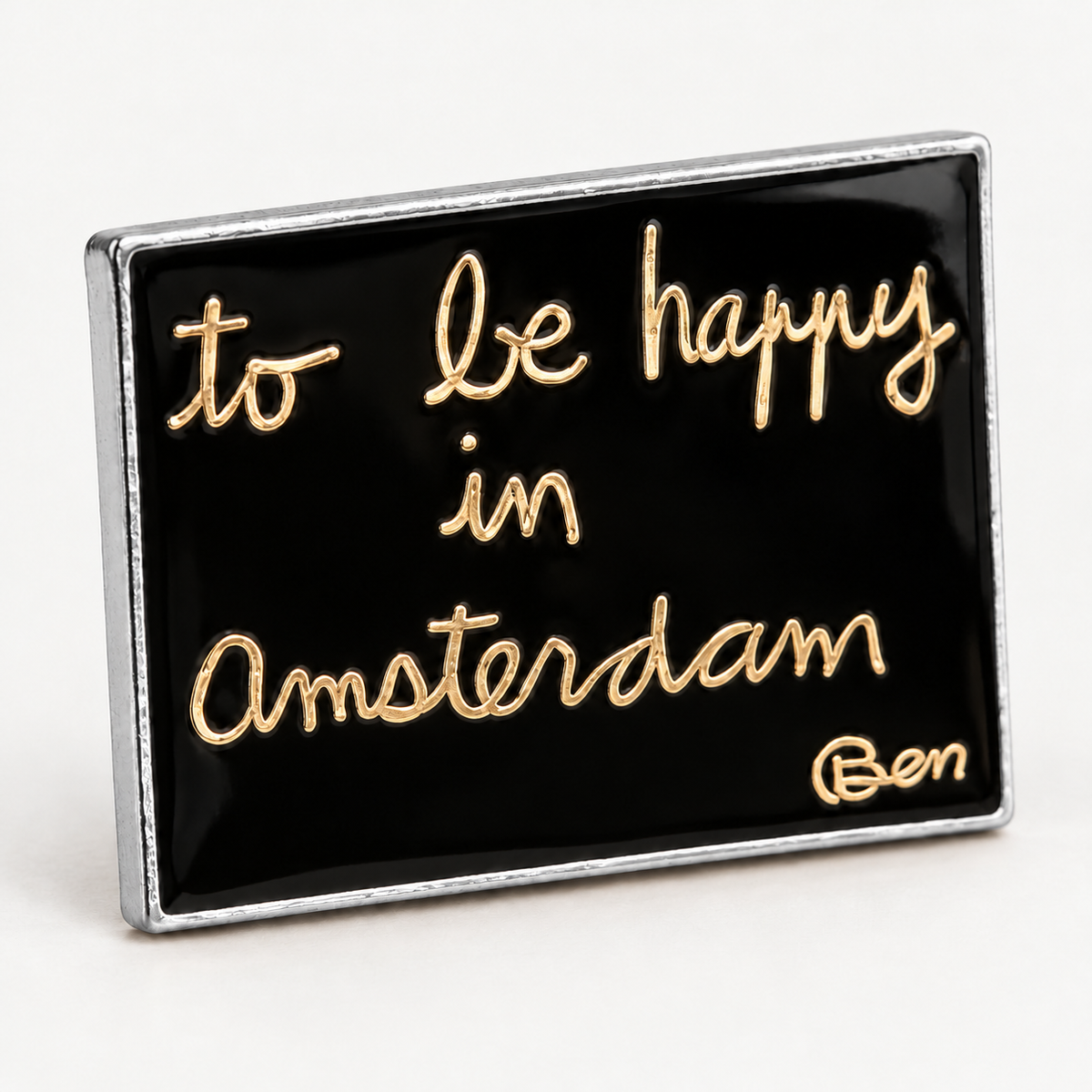 Ben Vautier - To Be In Amsterdam-Button