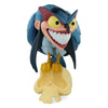 Toy figure with exaggerated facial expression on a white background Standing 30cm tall and limited/numbered to 200 pieces;, this “blue” version of Peter de Seves' Harpy comes with two pairs of interchangeable, magnetic wings.