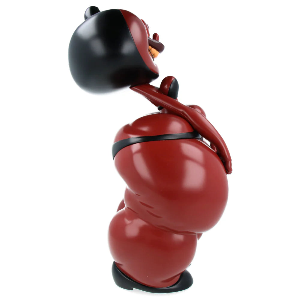 Collectible art toy figurine by David Cooper called Mimi Wobbly in the Red Devil colour, limited to 100 hand-numbered collectible.
