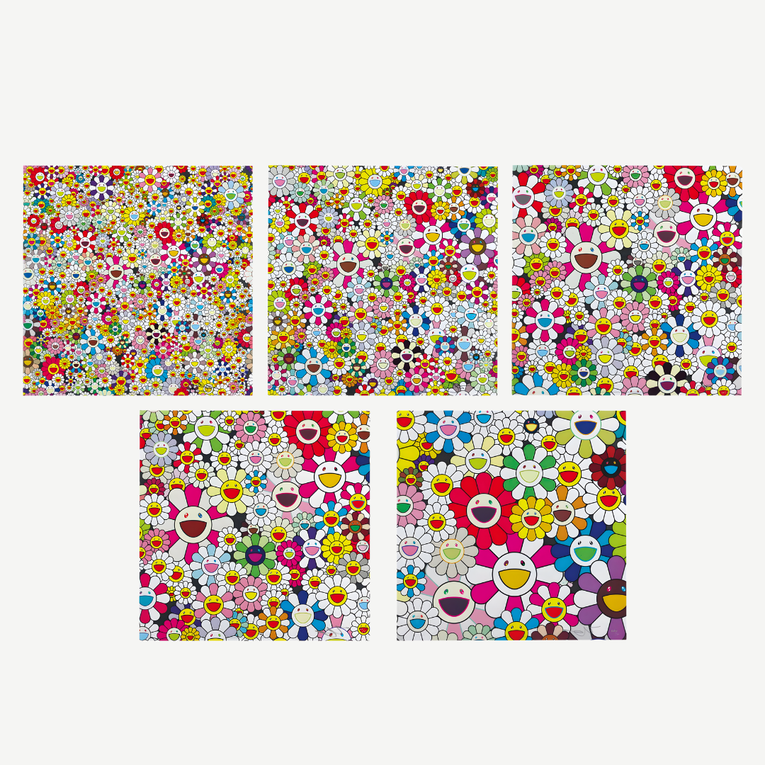 Takashi Murakami - Flowers Blooming in This World and the Land of Nirvana (Set of 5)