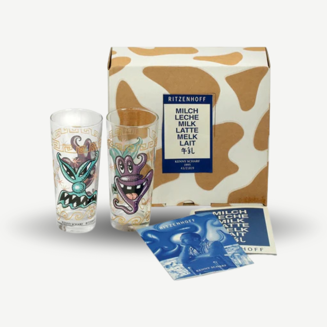Kenny Scharf - Ritzenhoff Milk Glasses, 1995