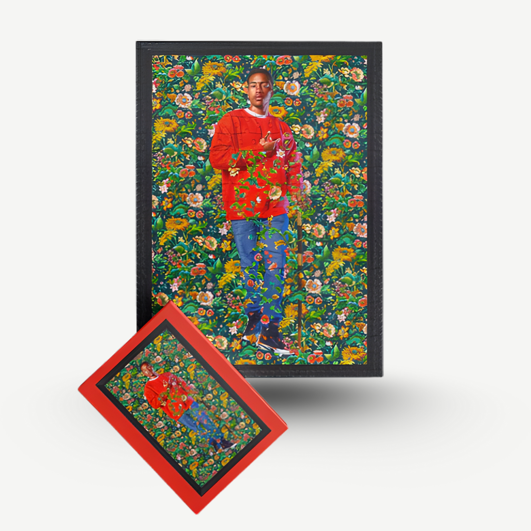 This 500-piece puzzle; features Kehinde Wiley's 2021 Yachinboaz Ben Yisrael 
;painting, which takes inspiration
;from European art history and portrait traditions.
