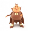 Ron English figure of a character in a brown costume with a white background
