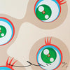 Original signed Takashi Murakami print for sale, authentic limited edition Japanese pop art print with bright colors Jellyfish Eyes