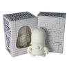 White collectible figurine by Flying Fortress character with a large head and small body on a white background