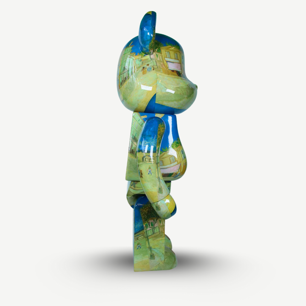Bearbrick featuring Vincent van Gogh’s The Yellow House artwork – full product view