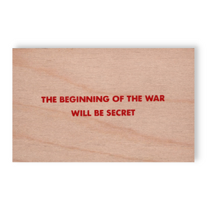Jenny Holzer - Truism [The Beginning Of The War Will Be Secret]