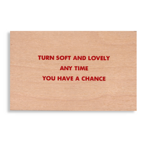 Jenny Holzer - Truism [Turn Soft and Lovely Any Time You Have A Chance]