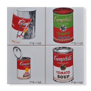 andy warhol - set of 4 campbell's soup can tiles