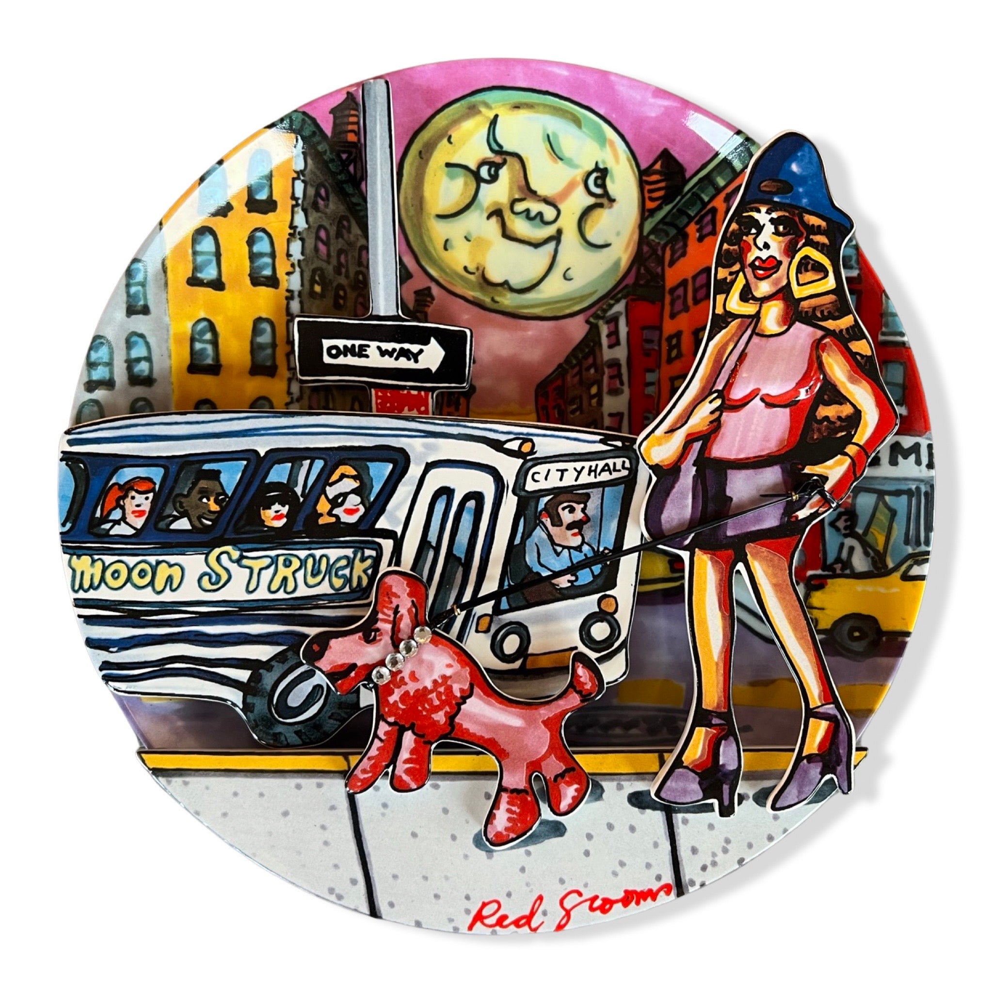 Red Grooms: Moonstruck Limited Edition Plate