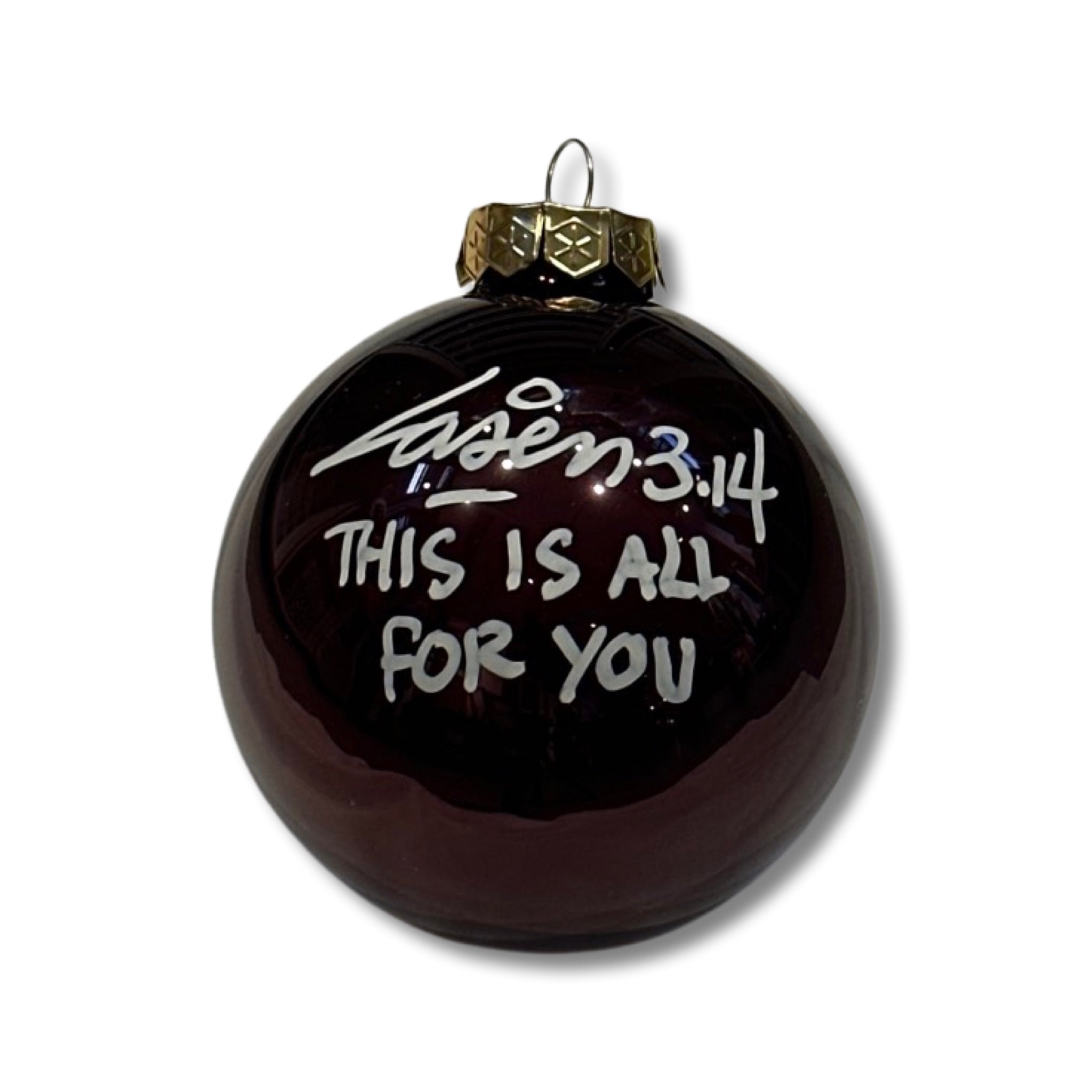 Laser 3.14 - Unique Christmas ball signed