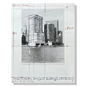 Christo and Jeanne-Claude - Lower Manhattan Wrapped Building, Project for New York